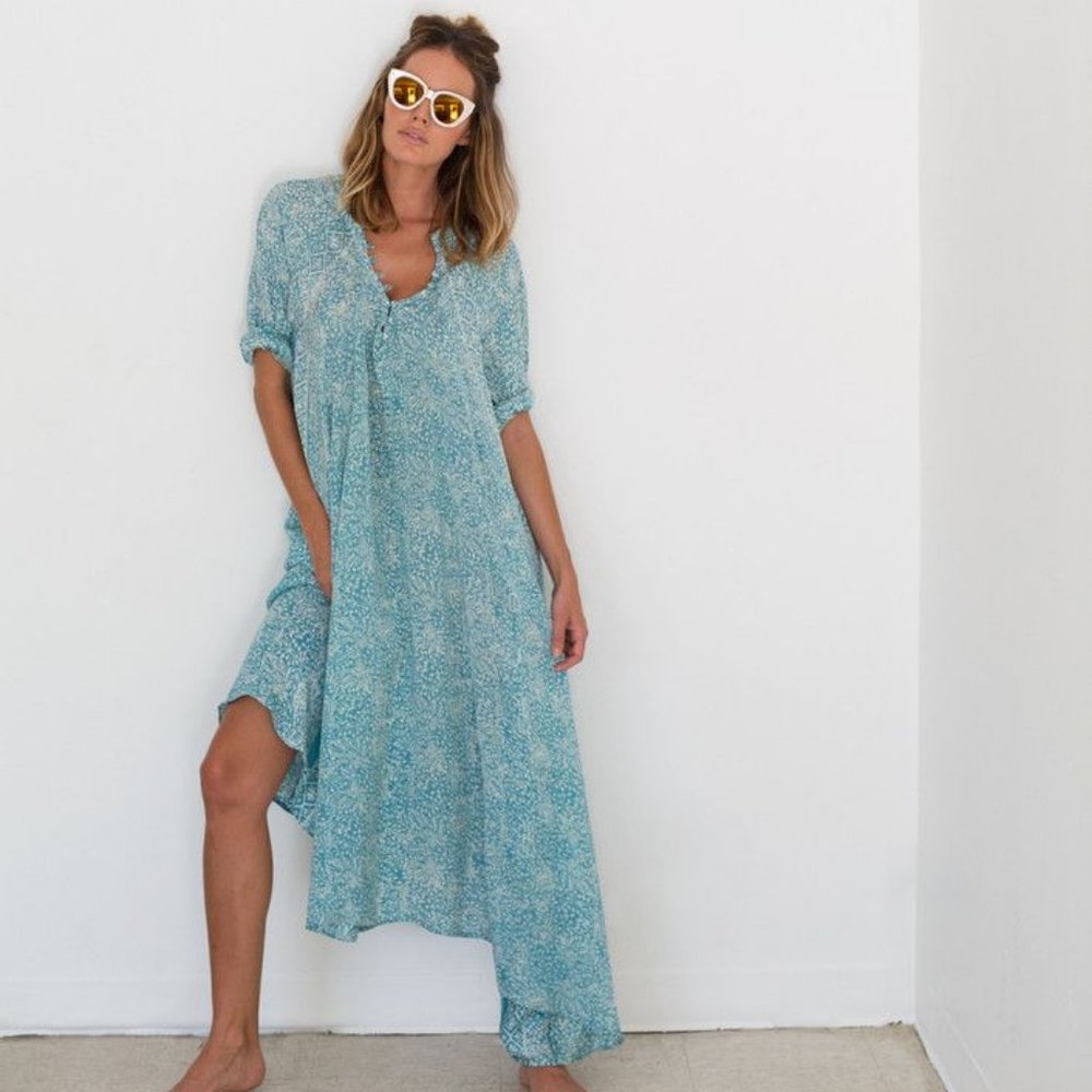 ISO Natalie Martin Silk Dresses in Blues & Greens